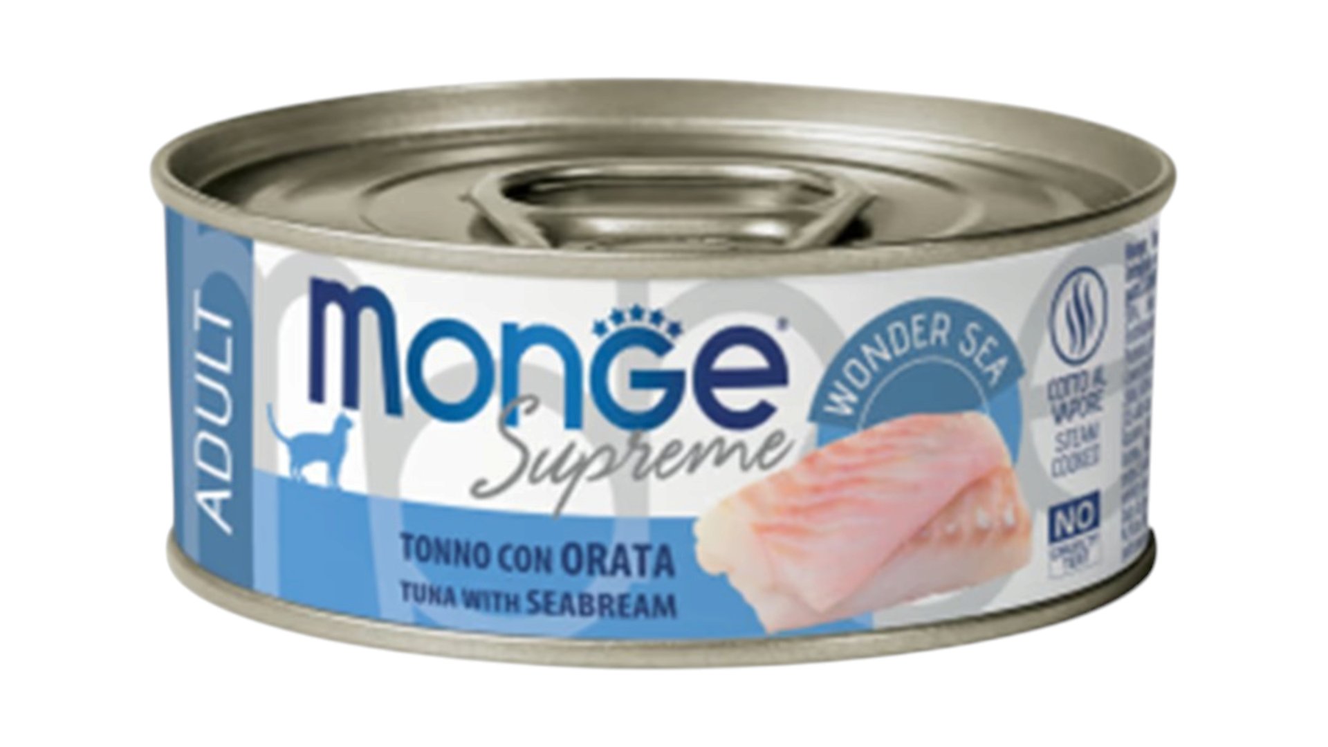 Monge Supreme Adult Cat Tuna Flakes with Seabream 80 g