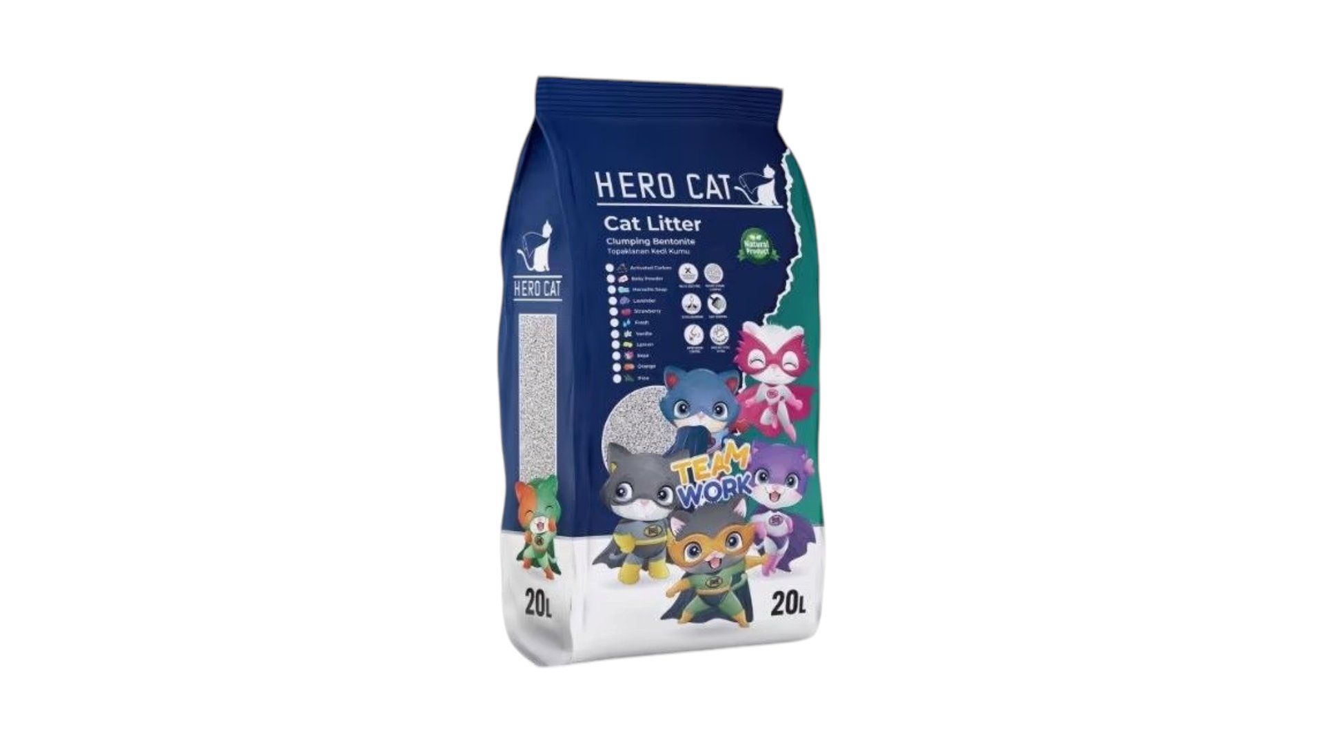 Hero Cat pişik qumu Lavanda ətiri ilə 20 litr