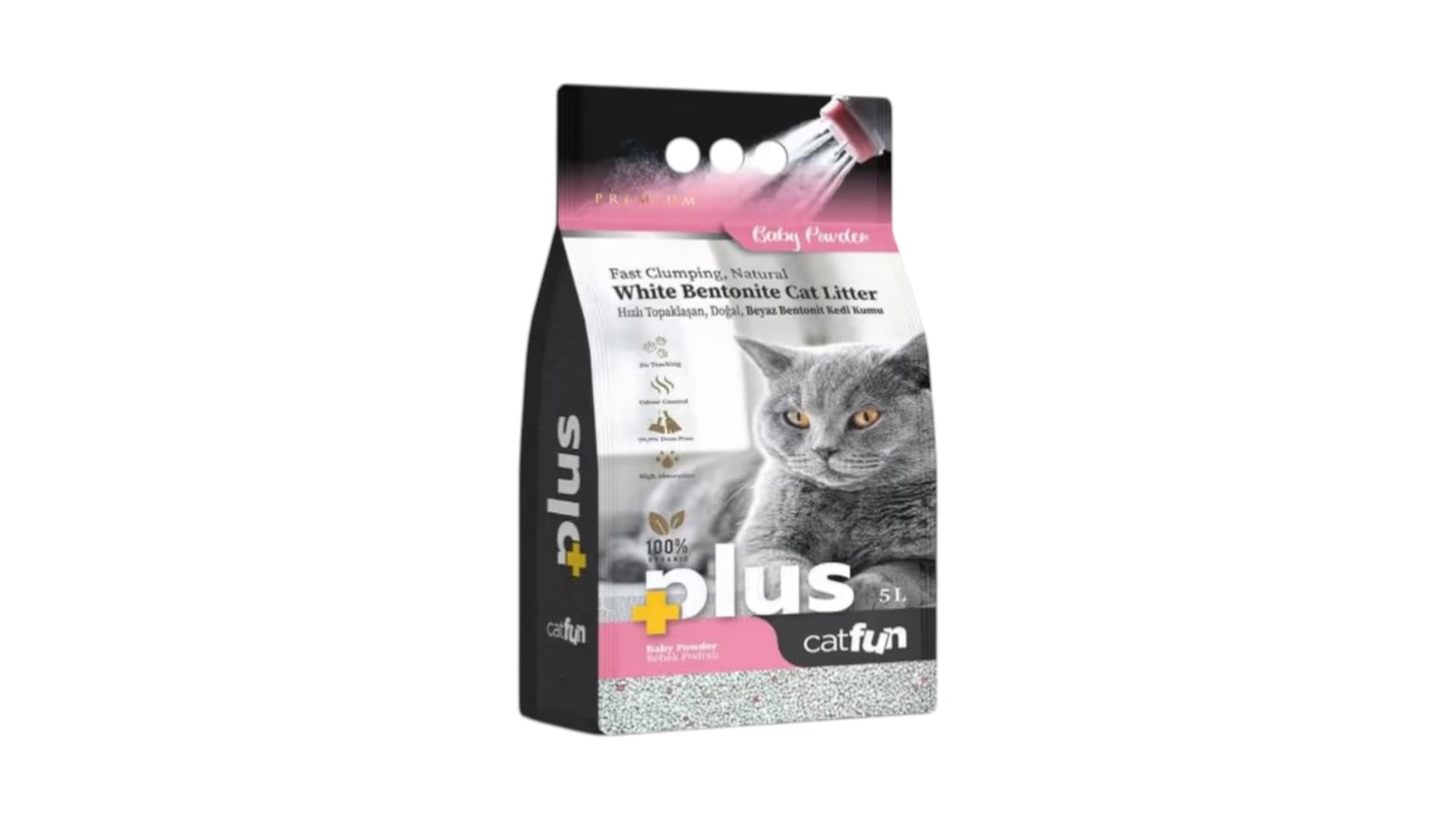 Catfun Plus Pudralı 10 lt Bentonit Pişik qumu