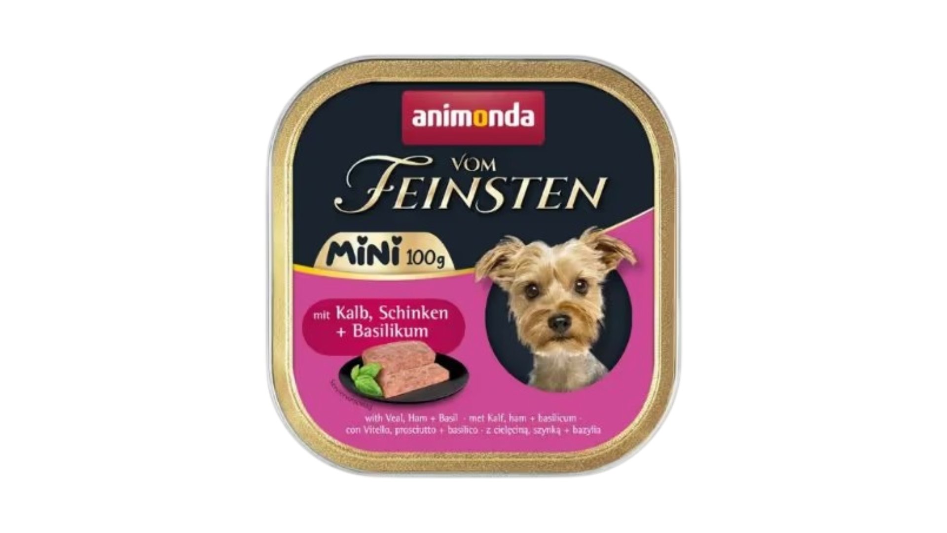 Animonda Vom Feinsten Kiçik Cins it Dana Ətli,Vişnə və Reyhan Tərkibli Paştet 100g