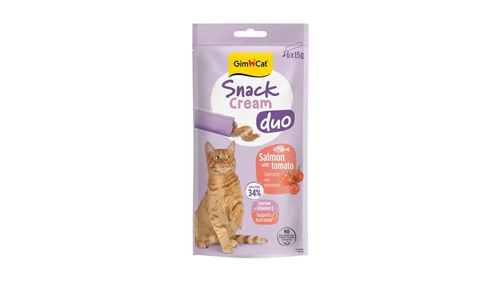 Gim Cat Snack Cream Duo Somon Balıqlı və Pomidorlu (1ədəd) 15gr