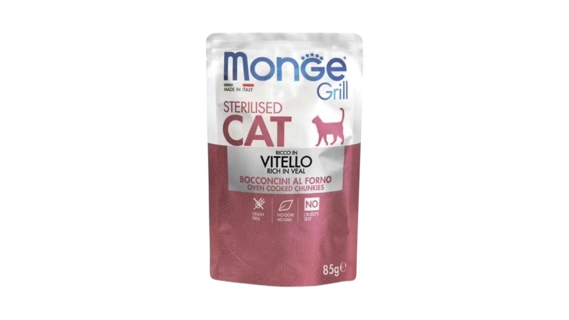 Monge Grill Sterilized Rich in Veal sterilizasiya edilmiş pişiklər üçün yem 85 q