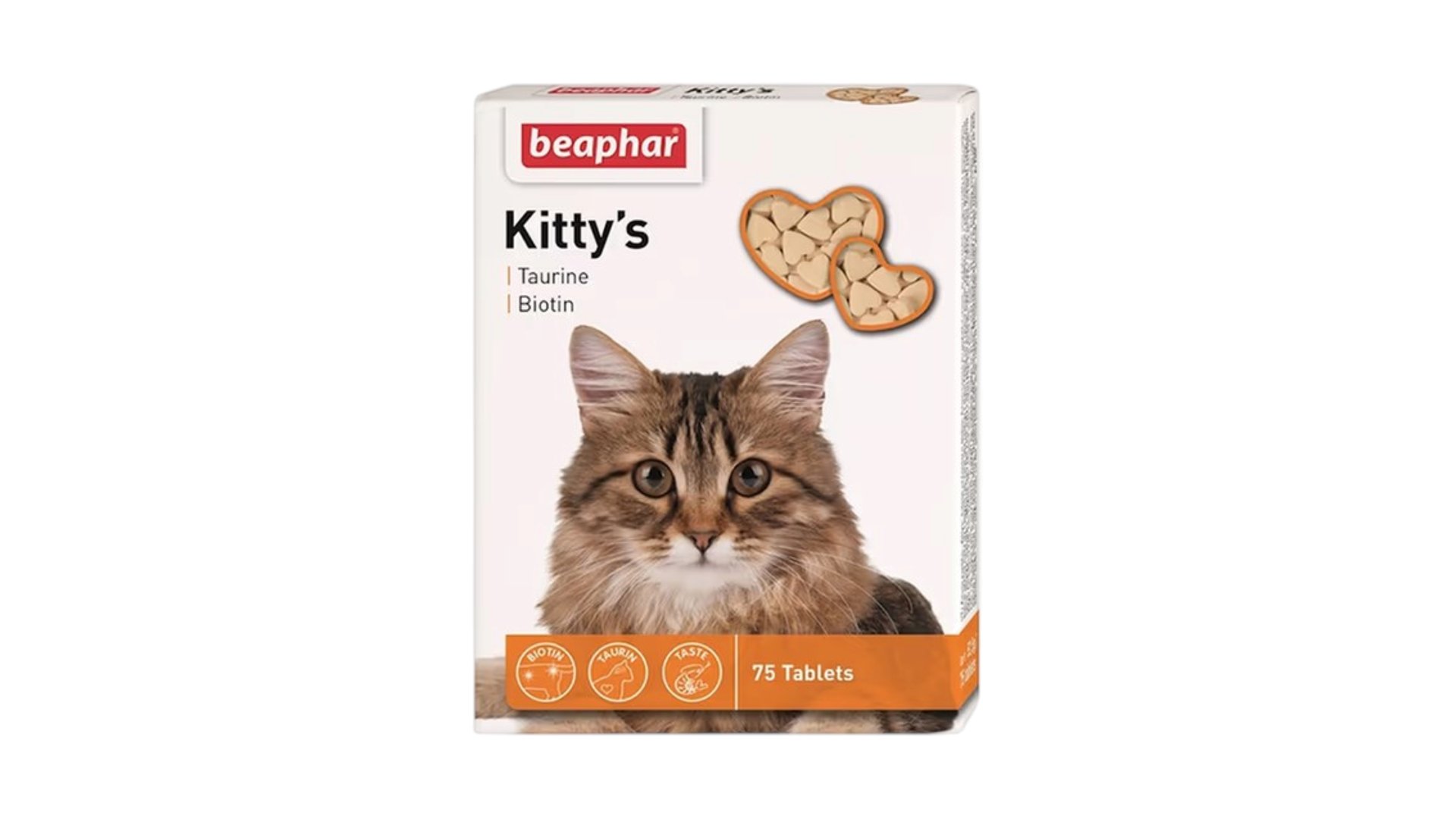 Beaphar Kittys Qida əlavəsi, pişiklər üçün, 75 tab.