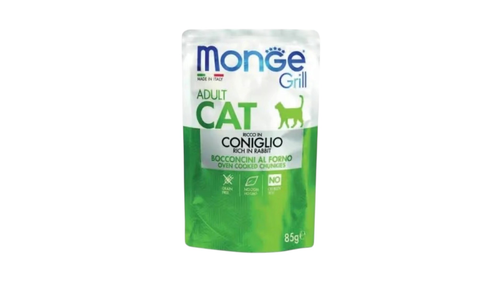 Monge Grill Adult Rich in Rabbit yetkin pişiklər üçün yem 85 qr