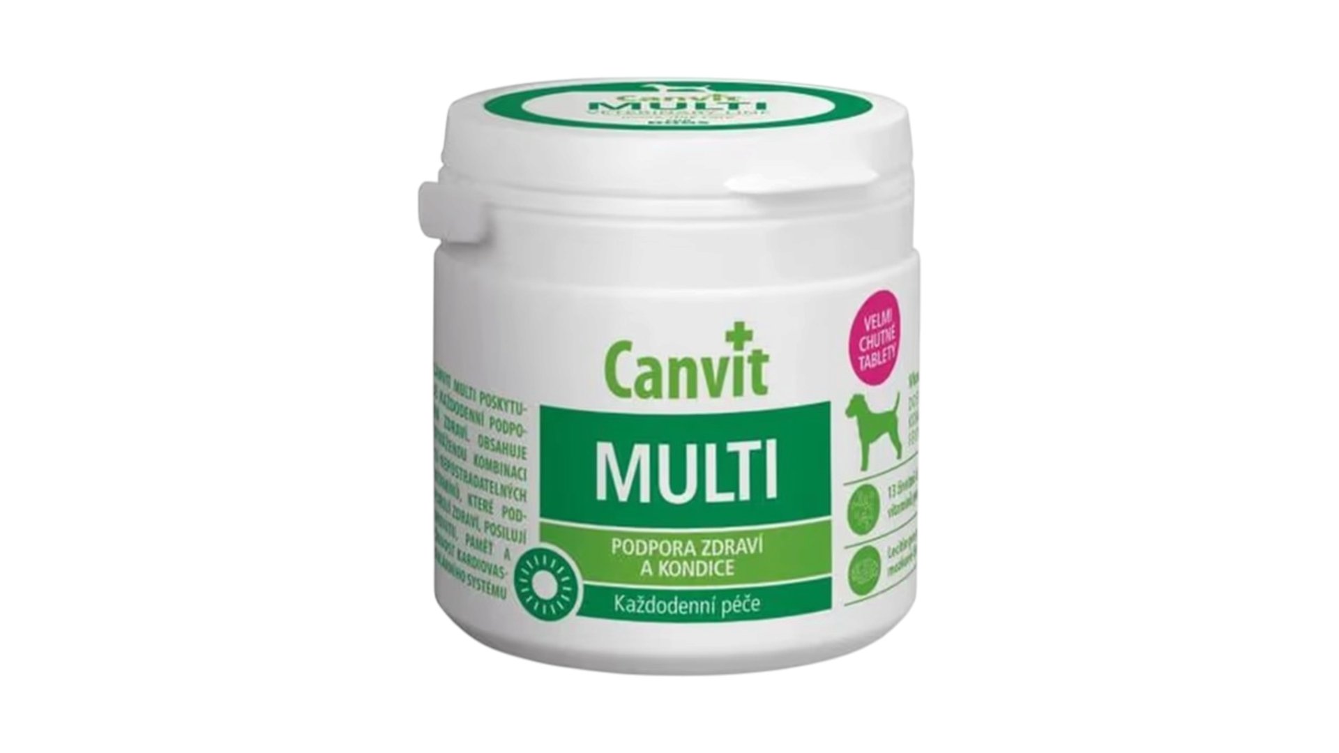 Canvit Multivitaminləri Yetkin itlər üçün immunitet sistemini gücləndirmək, yaddaşı və ürək-damar funksiyasını yaxşılaşdırmaq üçün, 100 tablet