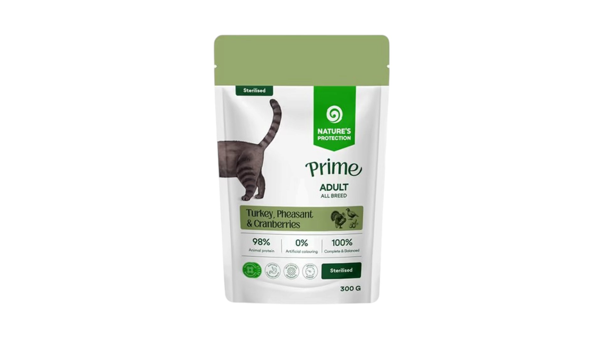 NATURE'S PROTECTION PRIME Sterilised Adult Cats All Breeds with Turkey, Pheasant and Cranberries 85 g