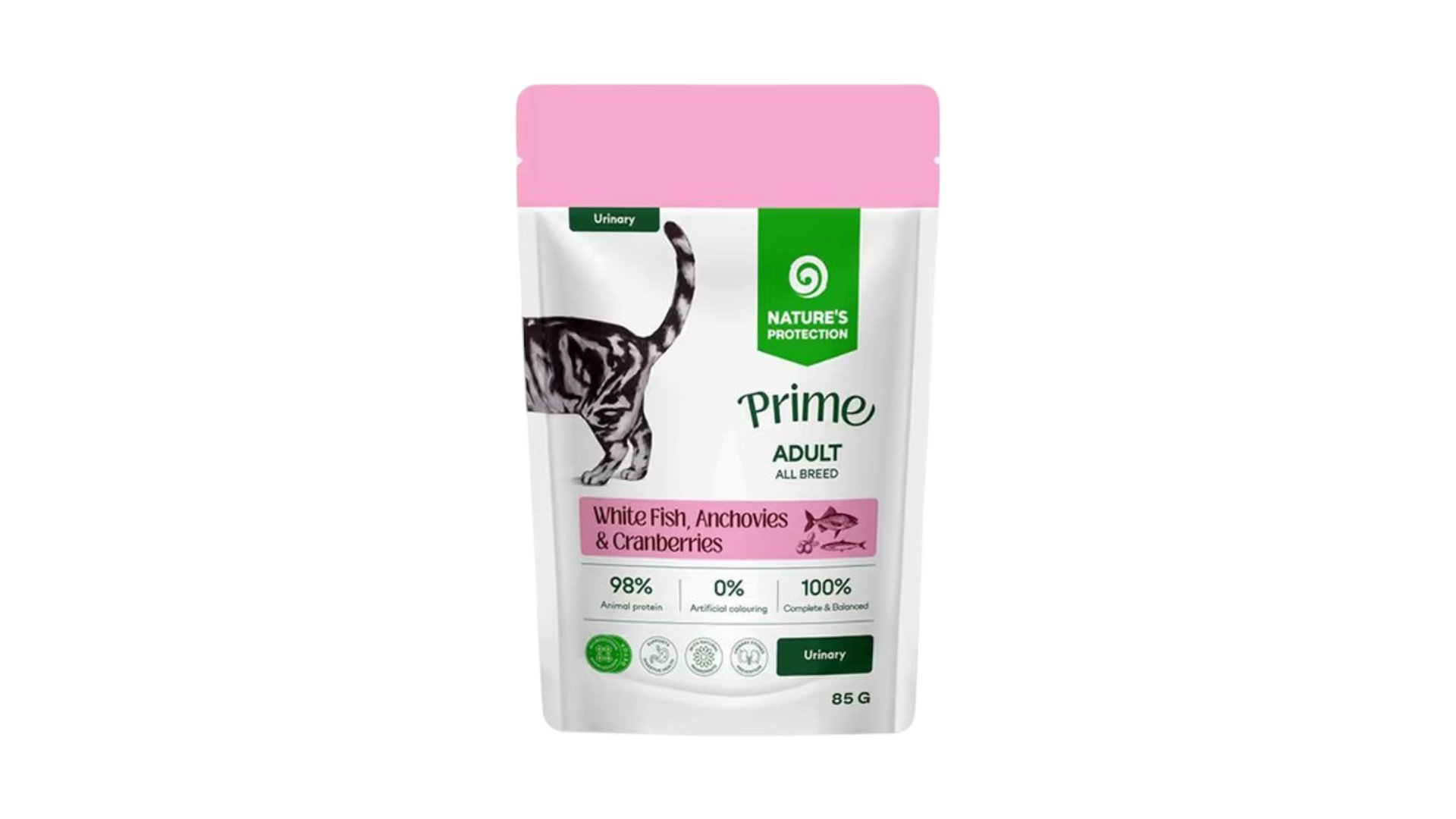 NATURE'S PROTECTION PRIME Urinary Adult Cats All Breeds with White Fish, Anchovies and Cranberries 85 g