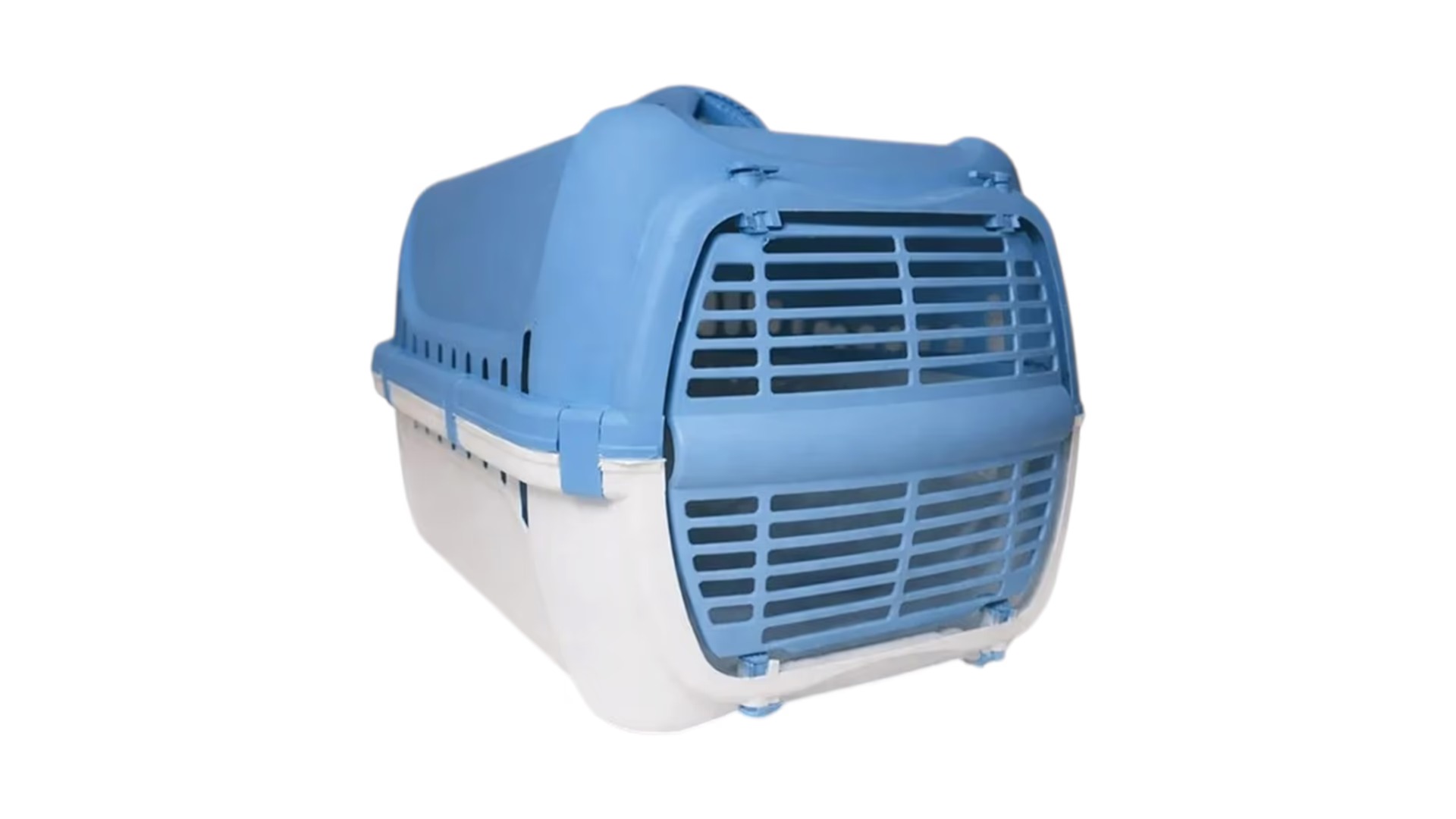SoftLine Pet Carrier, heyvanlar üçün daşıyıcı, 45x35x25 sm. Mavi / Ağ