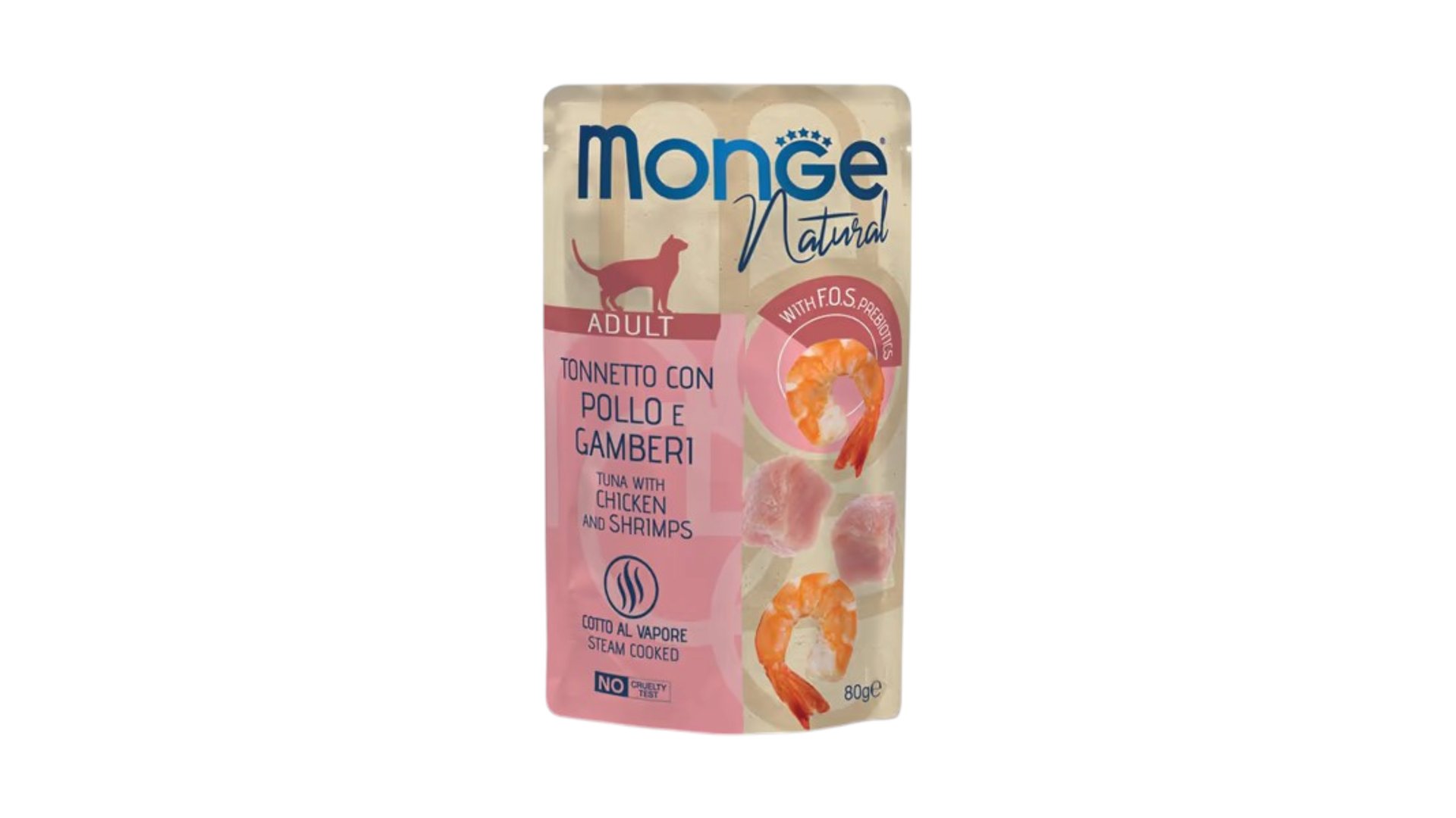 Monge Natural Tuna and Chicken with Shrimps 80gr