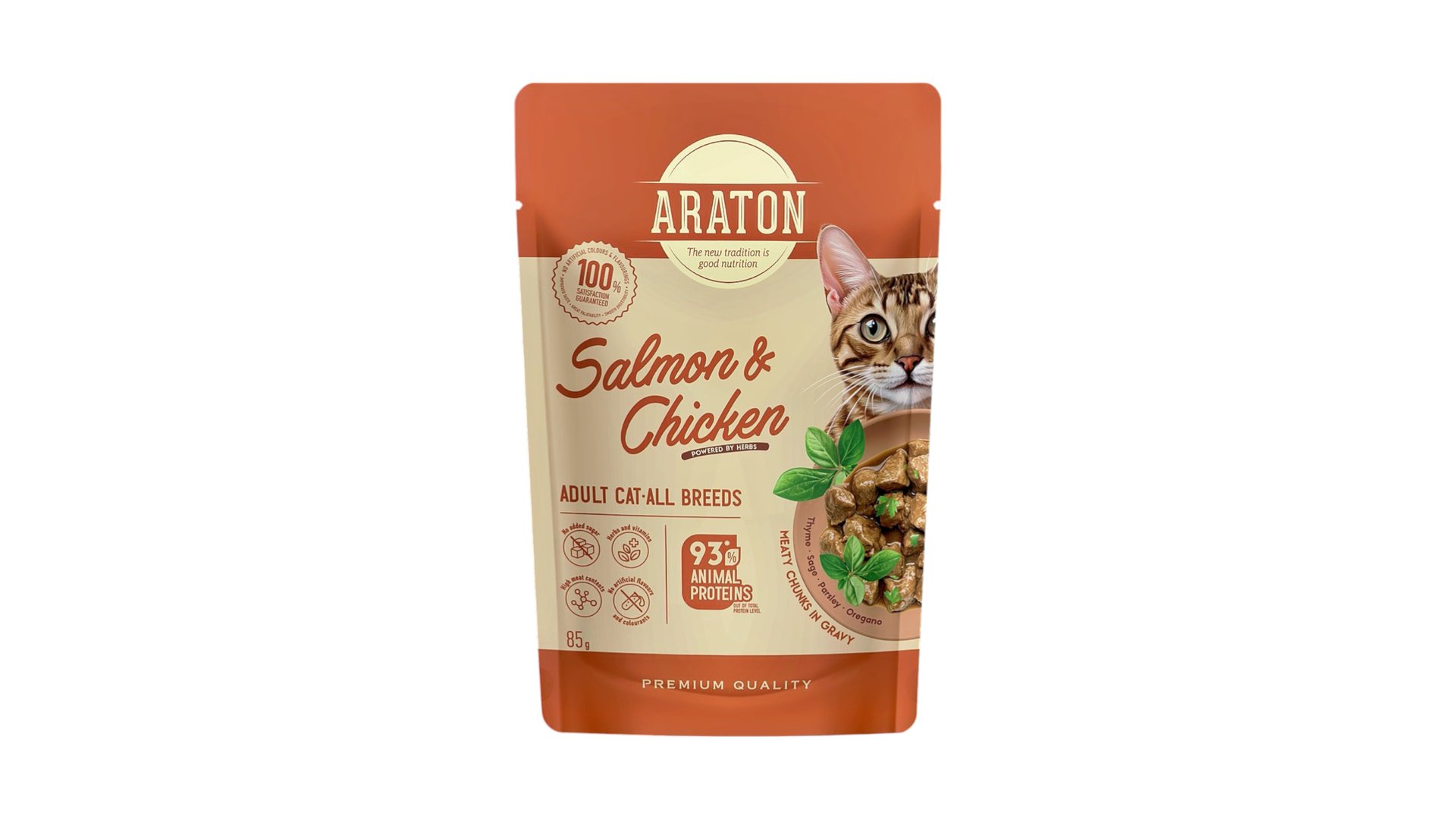 ARATON Adult Cats All Breed with Salmon and Chicken 85 g