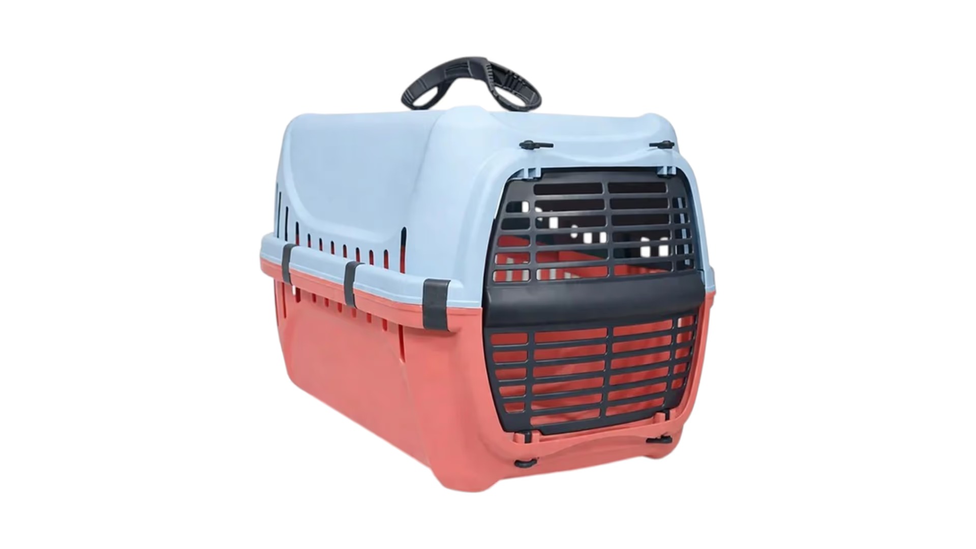 SoftLine Pet Carrier, heyvanlar üçün daşıyıcı, 45x35x25 sm. Mavi / Qırmızı
