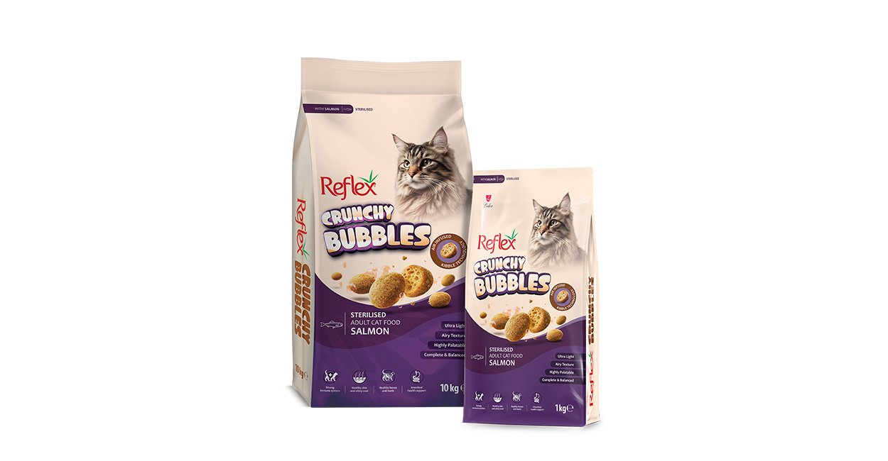 Reflex Crunchy Bubble Sterilised Salmon, Çəki ilə 1kg