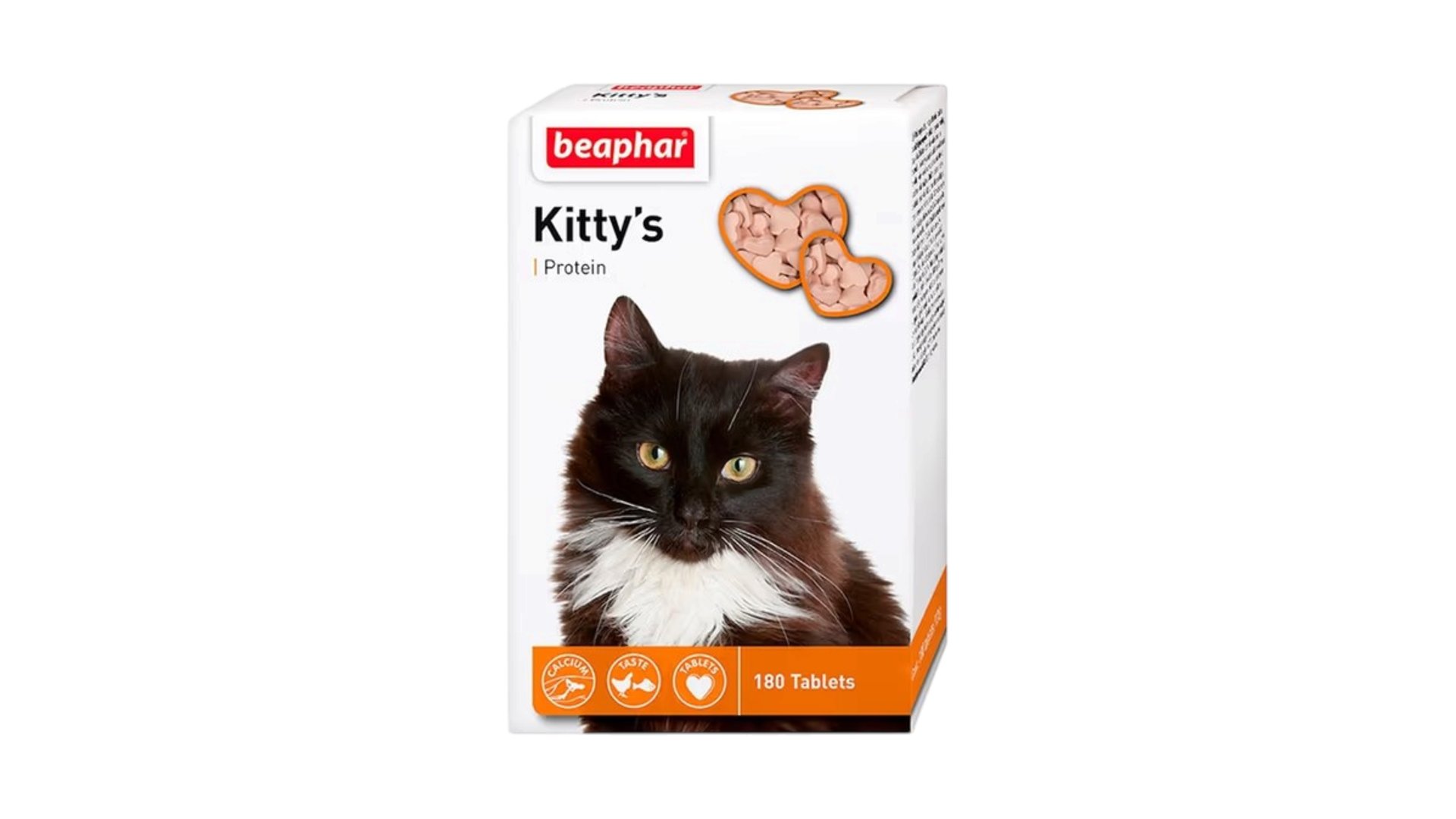 Beaphar Kittys Protein Qida əlavəsi, pişiklər üçün, 180 tab.