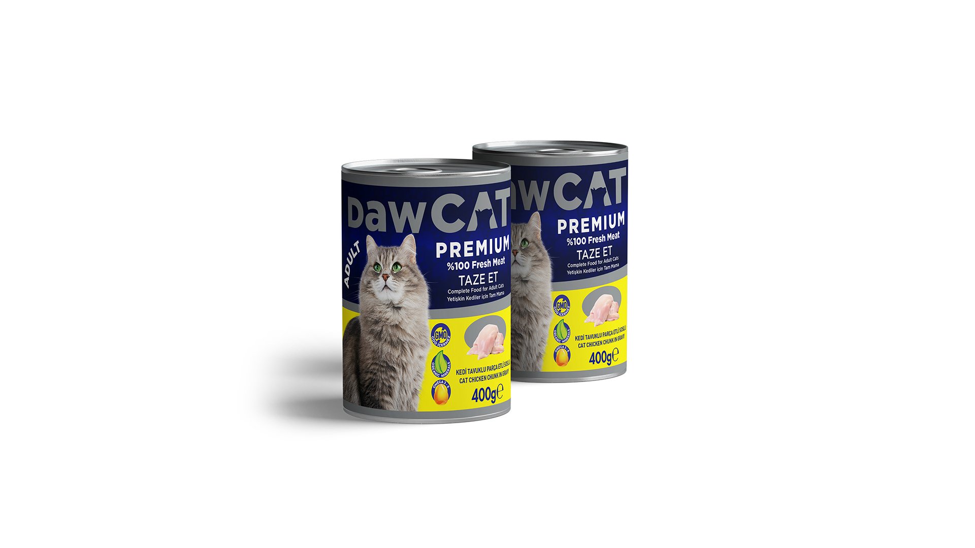 Daw Cat Konserv Toyuq Ətli Pişik Yemi 400gr