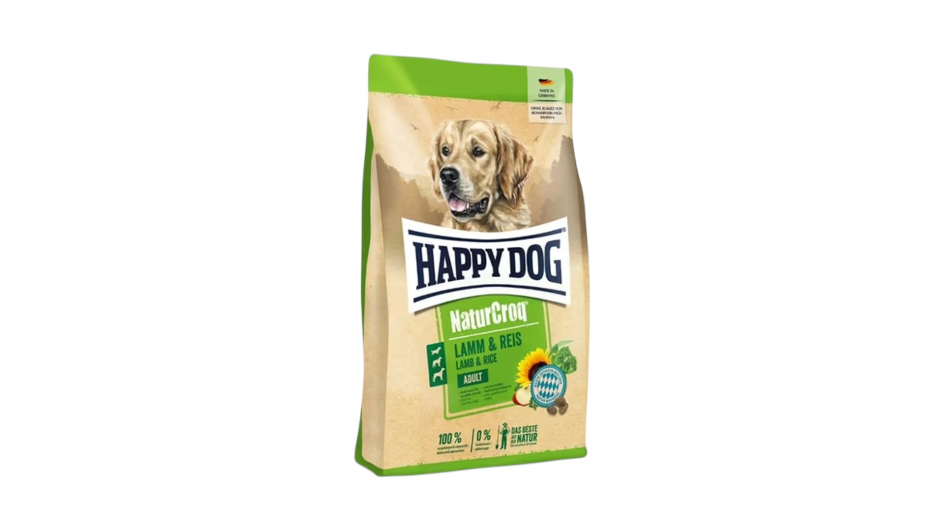 Happy Dog NaturCroq Lamm & Reis böyüklər üçün itlərə (Quzu və düyü) 1kq, Çəki ilə