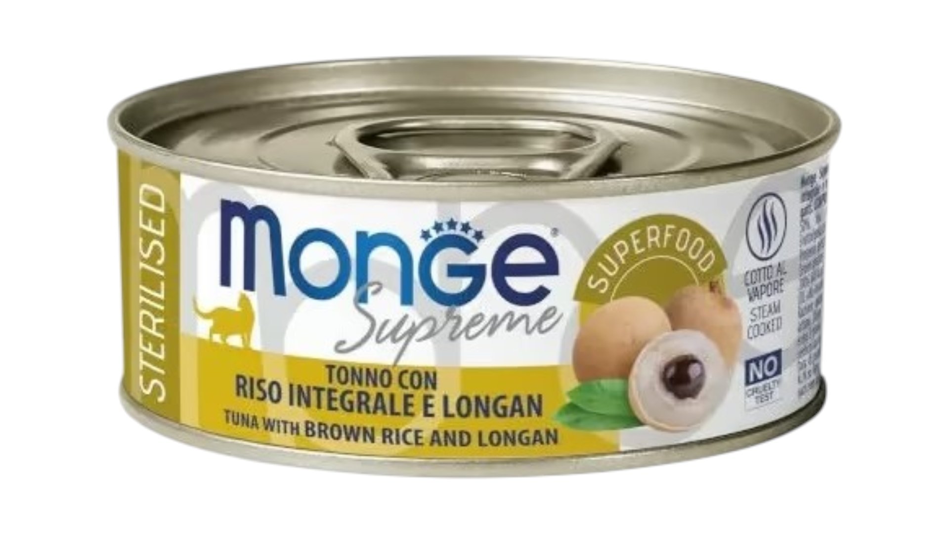 Monge Supreme Sterilised Tuna with Brown rice and Longan 80g