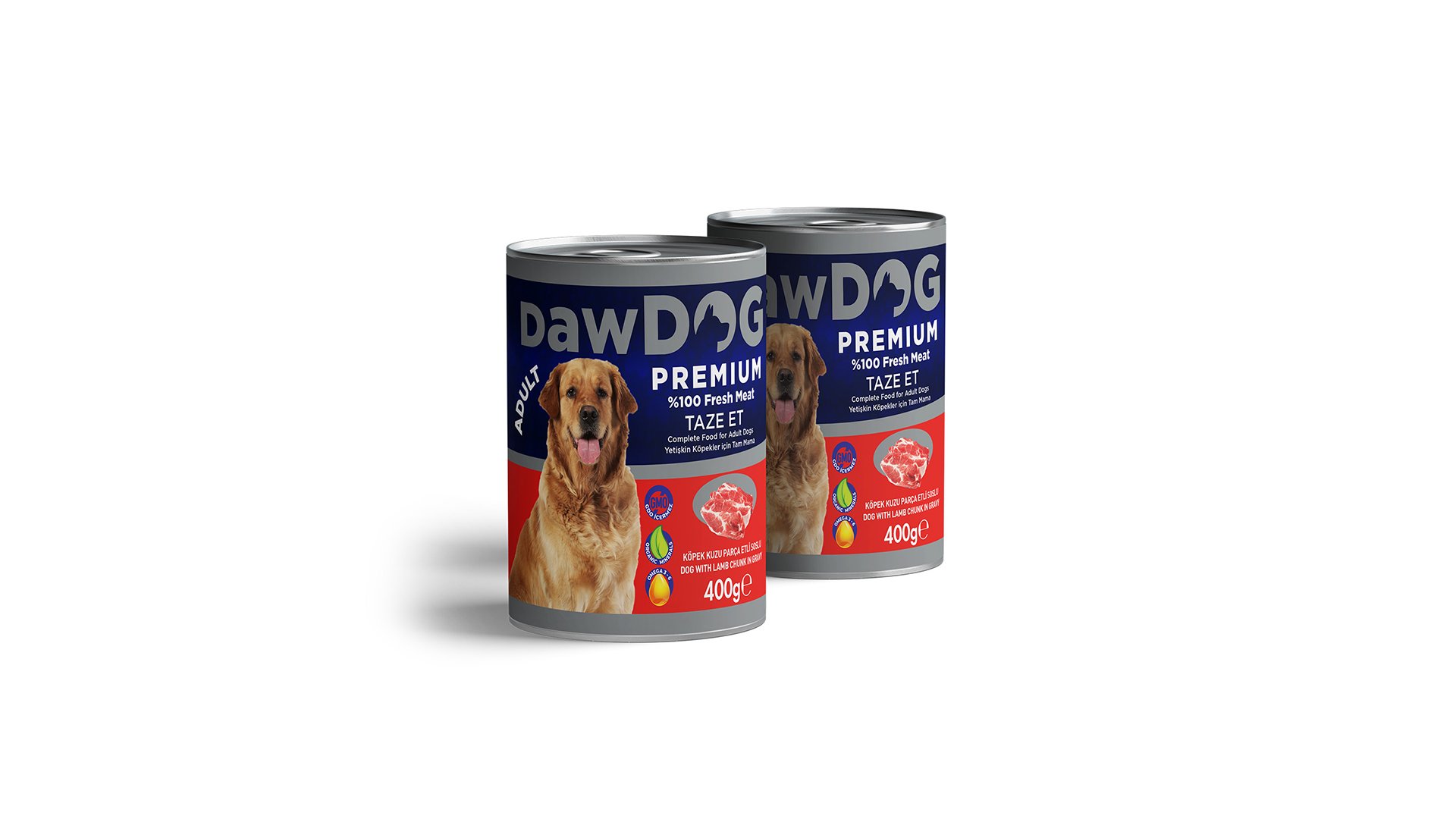 Daw Dog Konserv Quzu Ətli İt Yemi 400gr