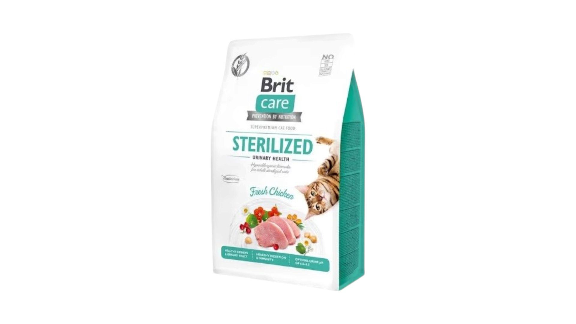 Brit Care Sterilised Urinary Toyuqlu Pişiklər üçün Yem1kg